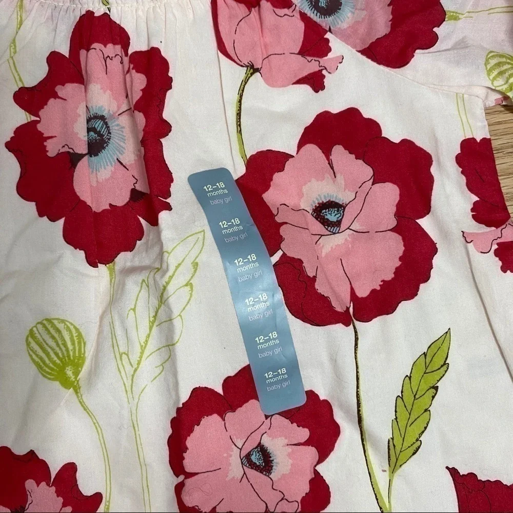 Gap Blossom Peony Tunic NWT 12-18 Pink White
